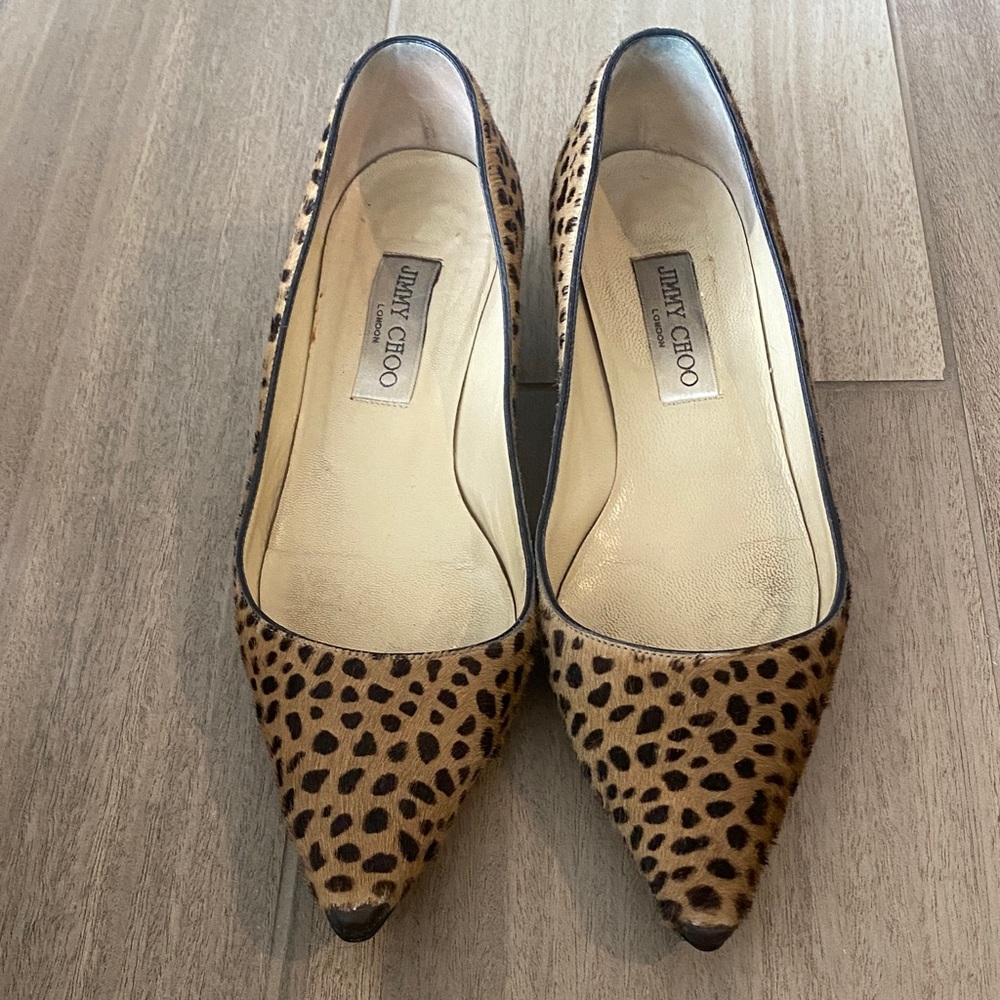 Jimmy Choo pony leopard pumps